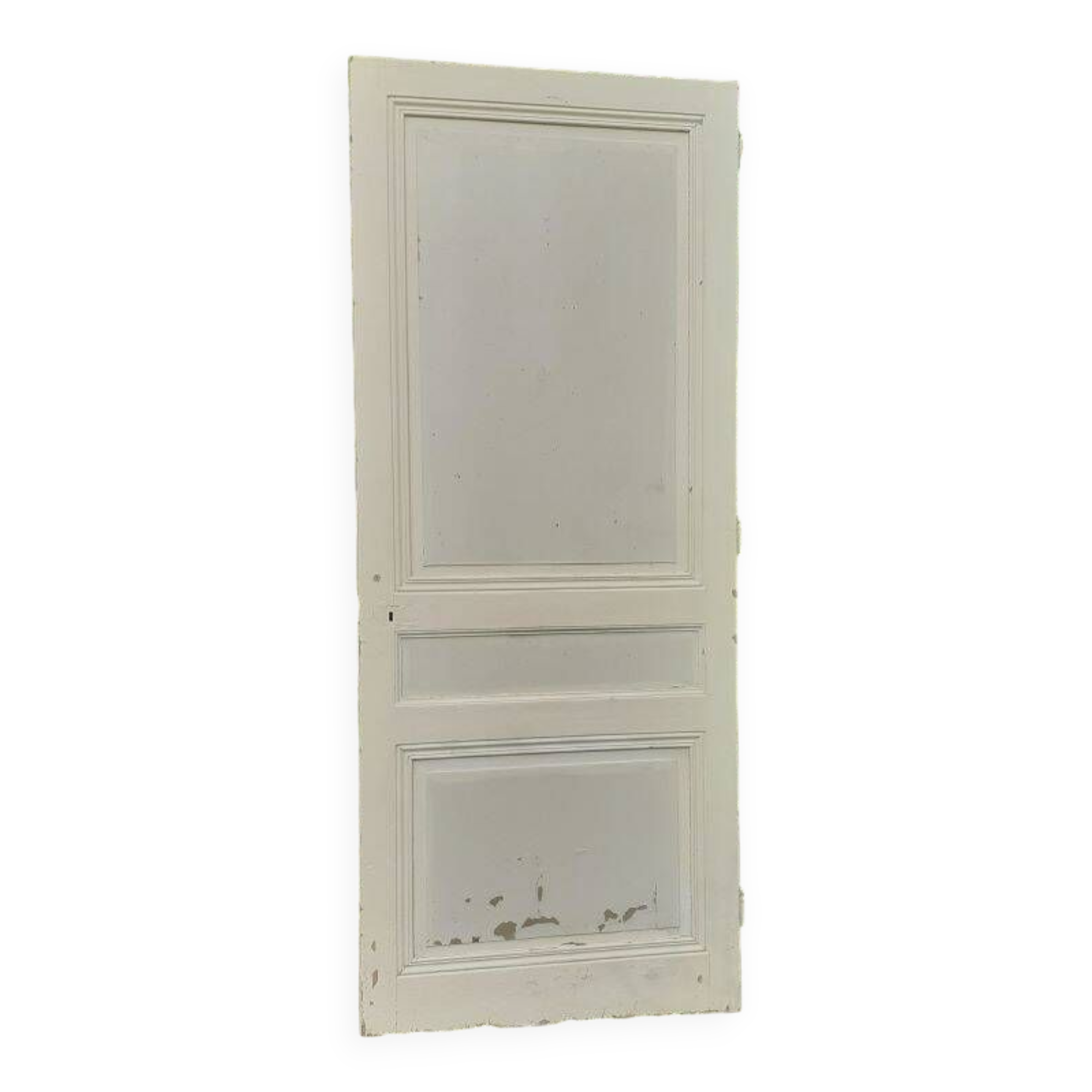 Communication door h221xl90cm old paneled, molded, interior