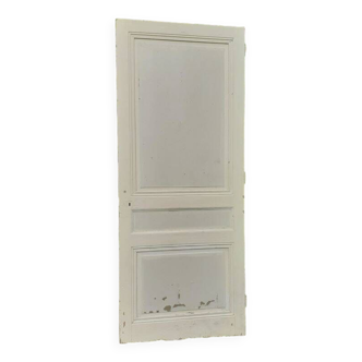 Communication door h221xl90cm old paneled, molded, interior