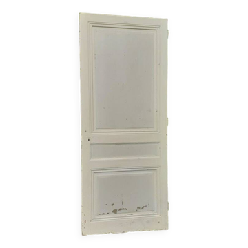 Communication door h221xl90cm old paneled, molded, interior