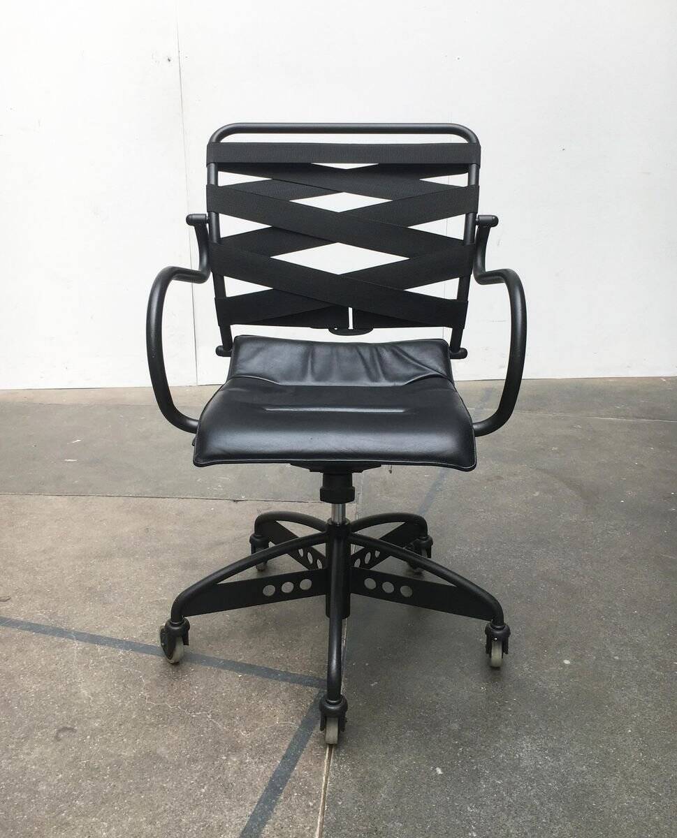 Vintage swivel armchair Canasta Italian by Heron Parigi for Heron Parigi Design