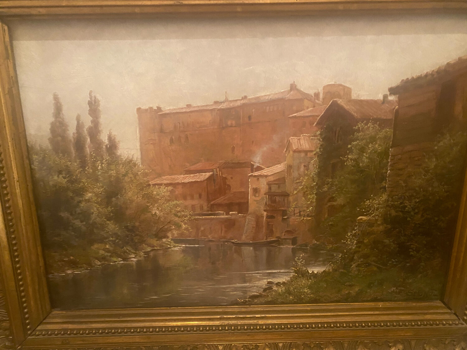 Oil on panel by Claudius Seignol 1858-1926