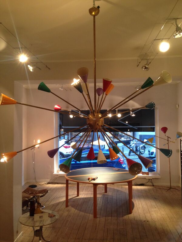 Lustre dans le style des créations italiennes des années 50