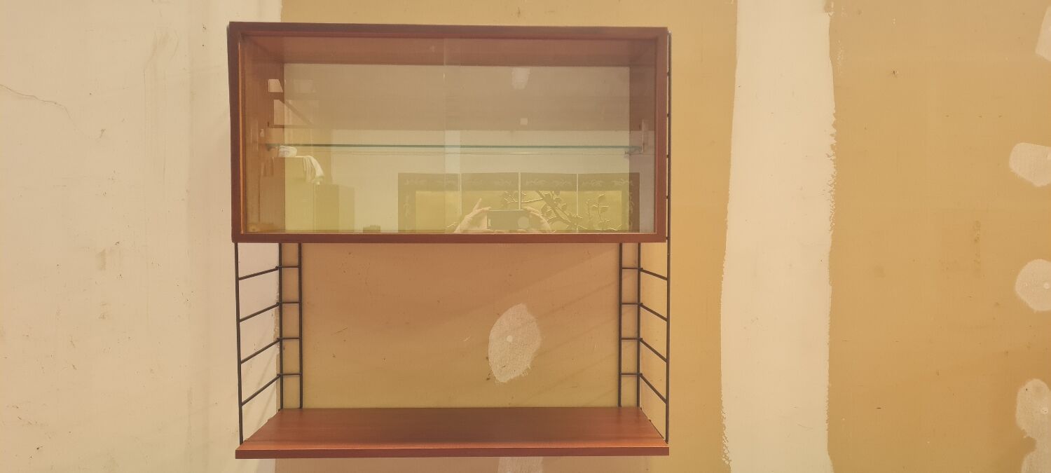 Scandinavian wall string shelf