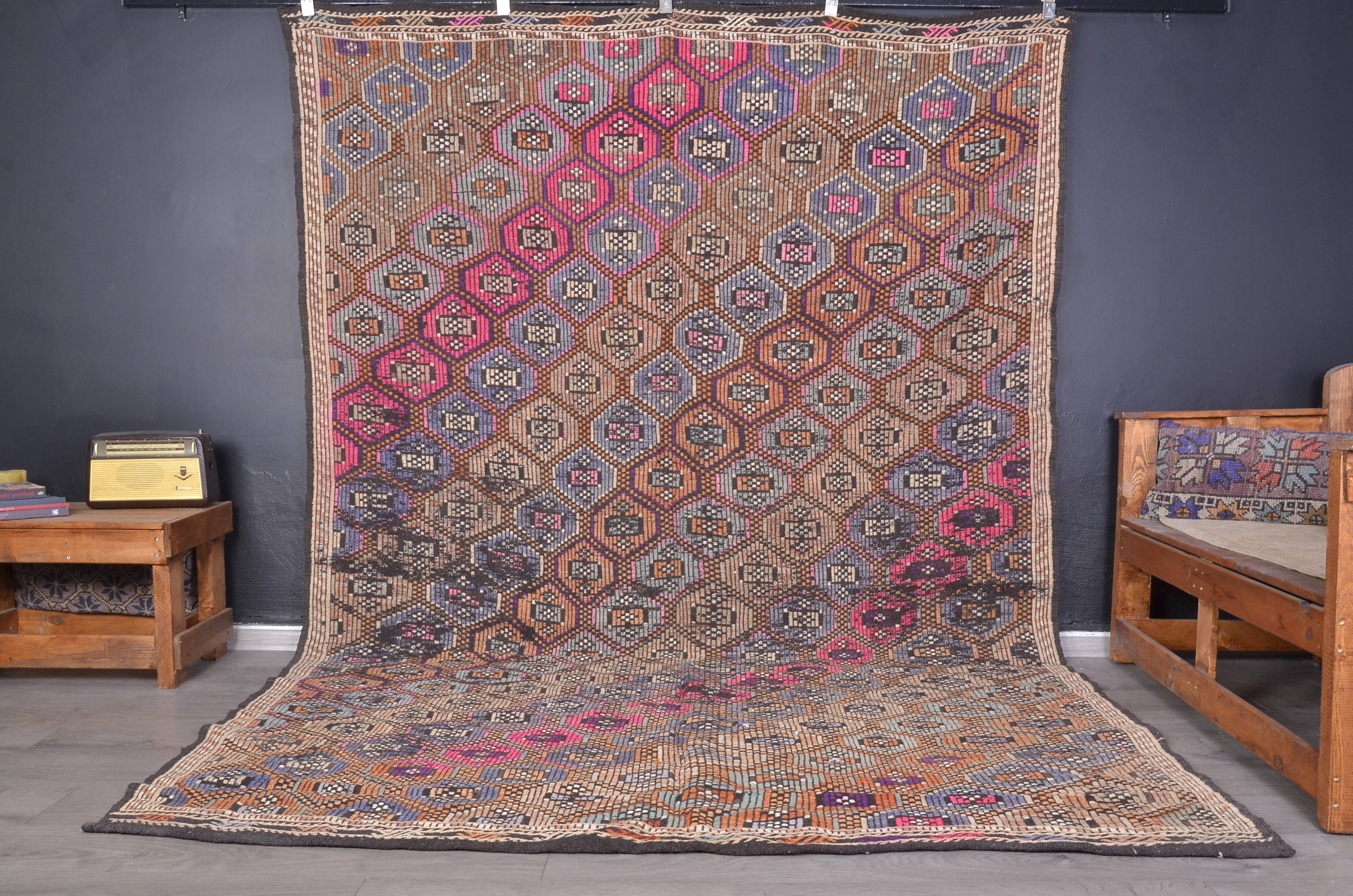 Oushak Multicolour Kilim Rug sku c258