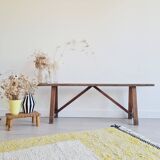 Antique wooden farm bench