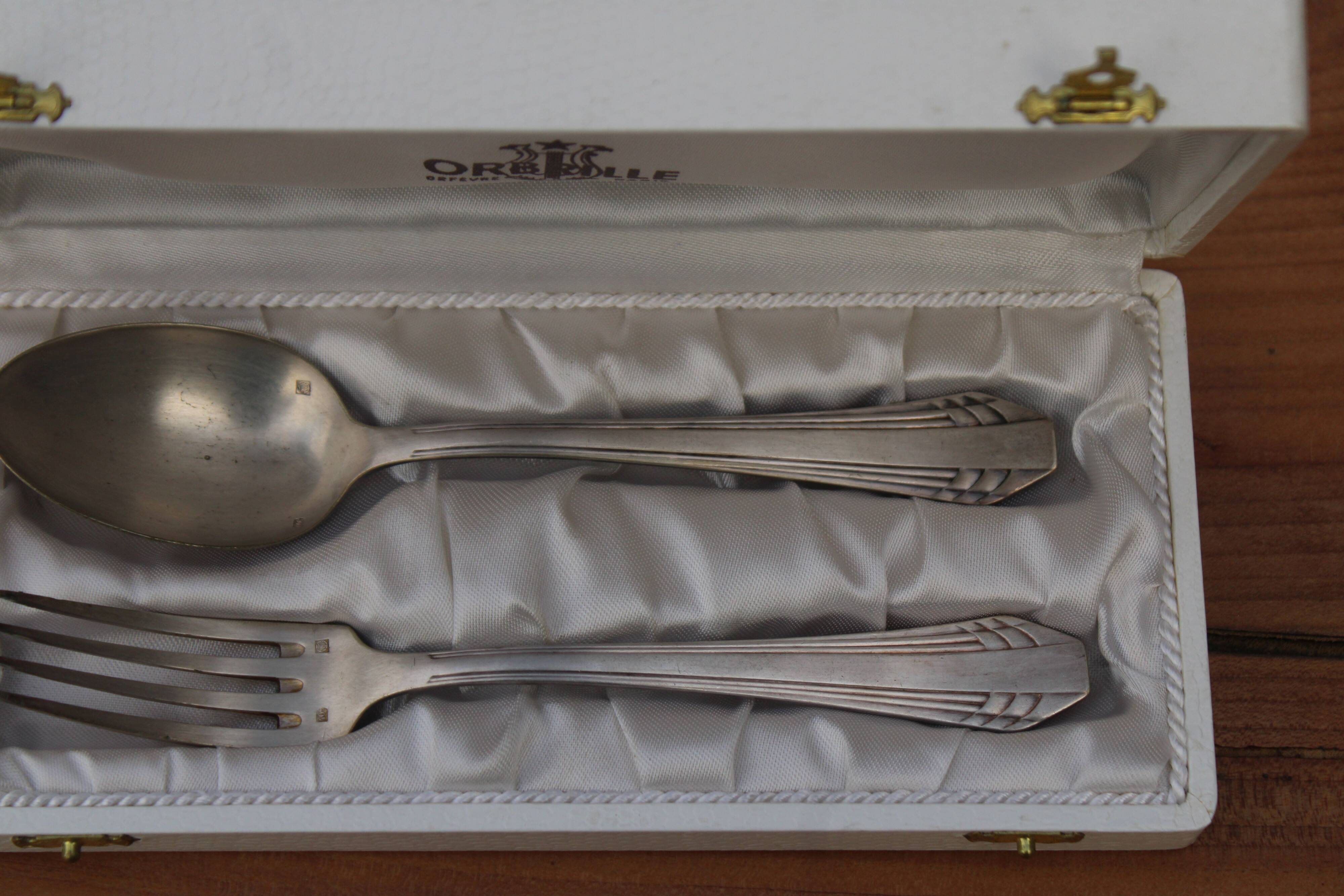 Orbrille Paris silver-plated cutlery set – Spoon and fork
