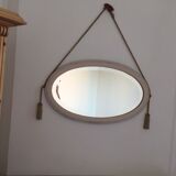 Oval beveled mirror