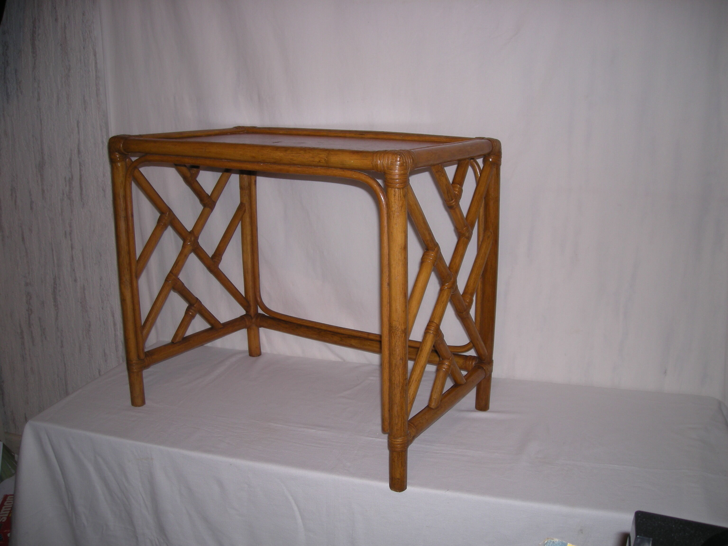 Rattan bamboo coffee table from the 50s
