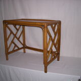 Rattan bamboo coffee table from the 50s