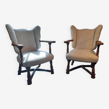 Beige ecru armchairs