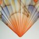 art déco glass PENDANT LIGHT airbrush pleated shape avantgarde design