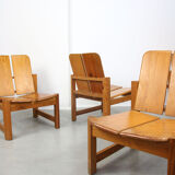 Vintage scandinavian pine lounge chair