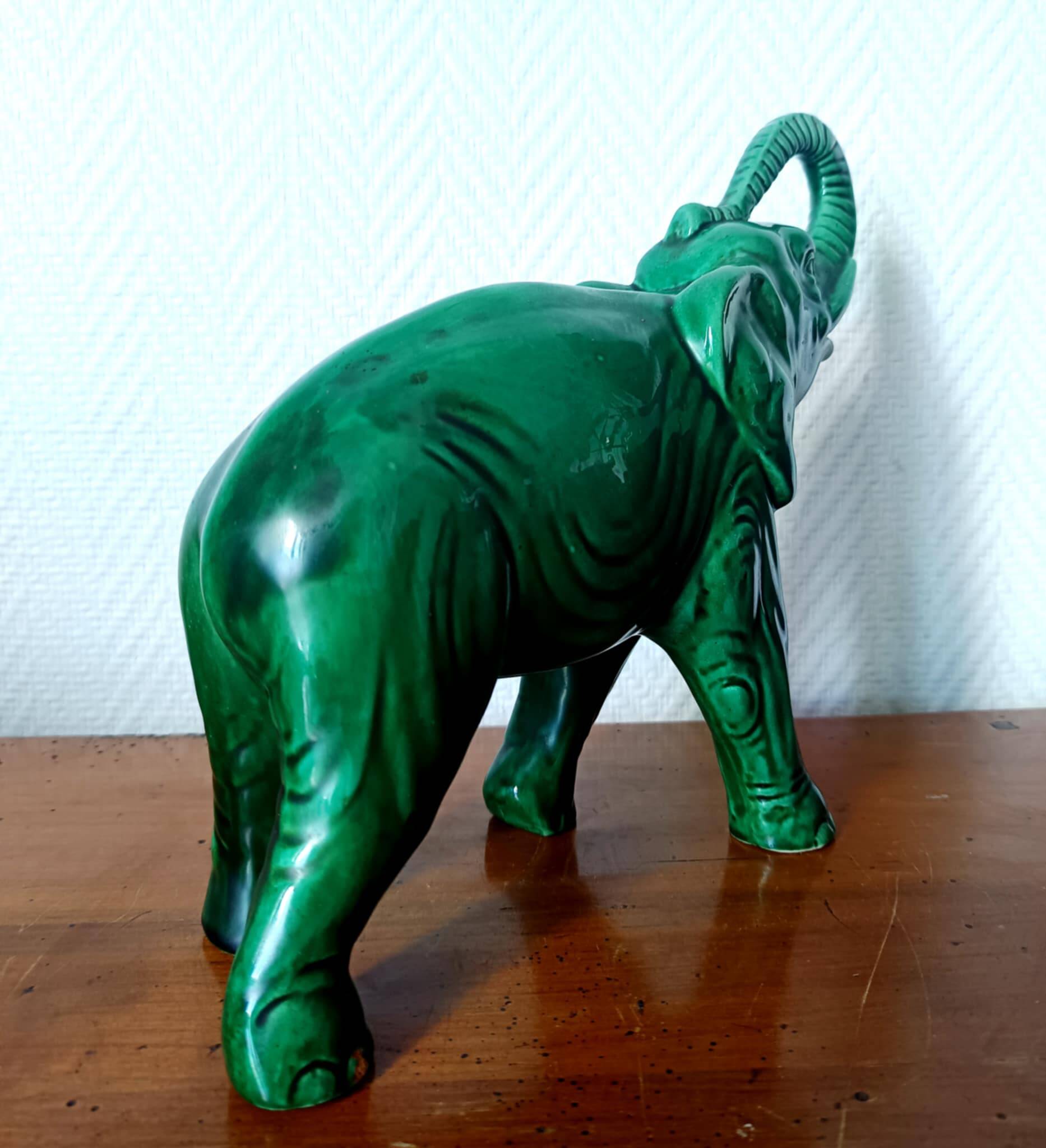 Art Deco ceramic elephant from Saint Clément