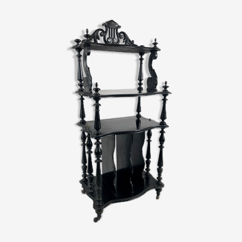 Napoleon III partition furniture, blackened wood
