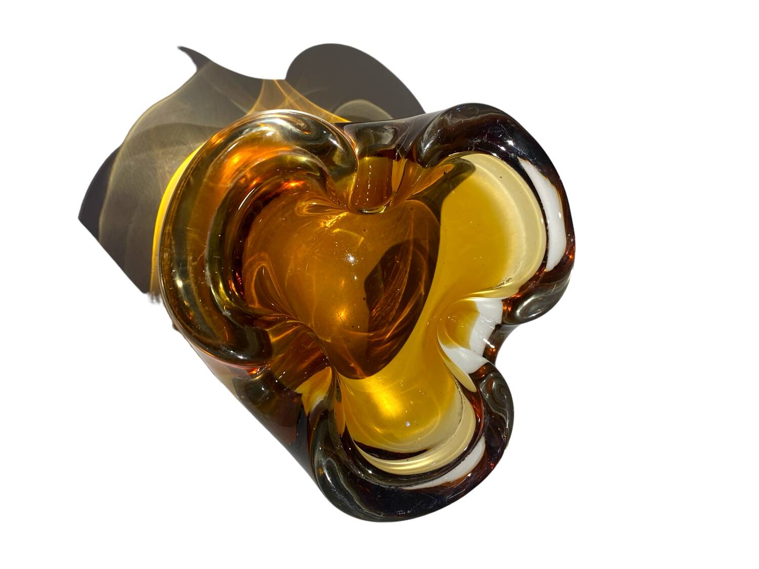 Murano ashtray from the 70s in blown glass