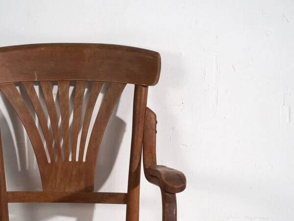 Ancienne chaise de bureau en bois courbé (c.1920)
