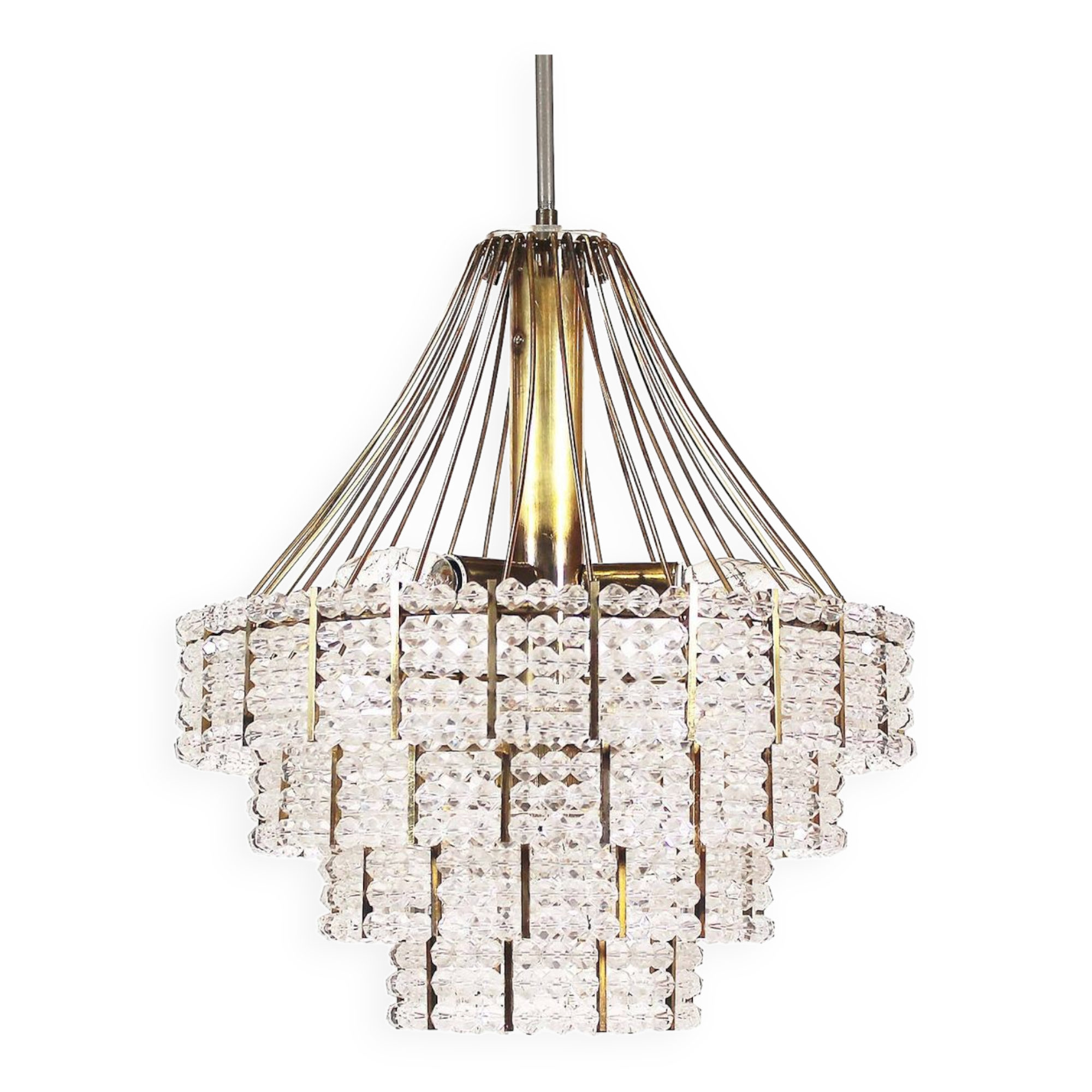 Large Vintage chandelier by Emil Stejnar for Rupert Nikoll - Austria 1960's