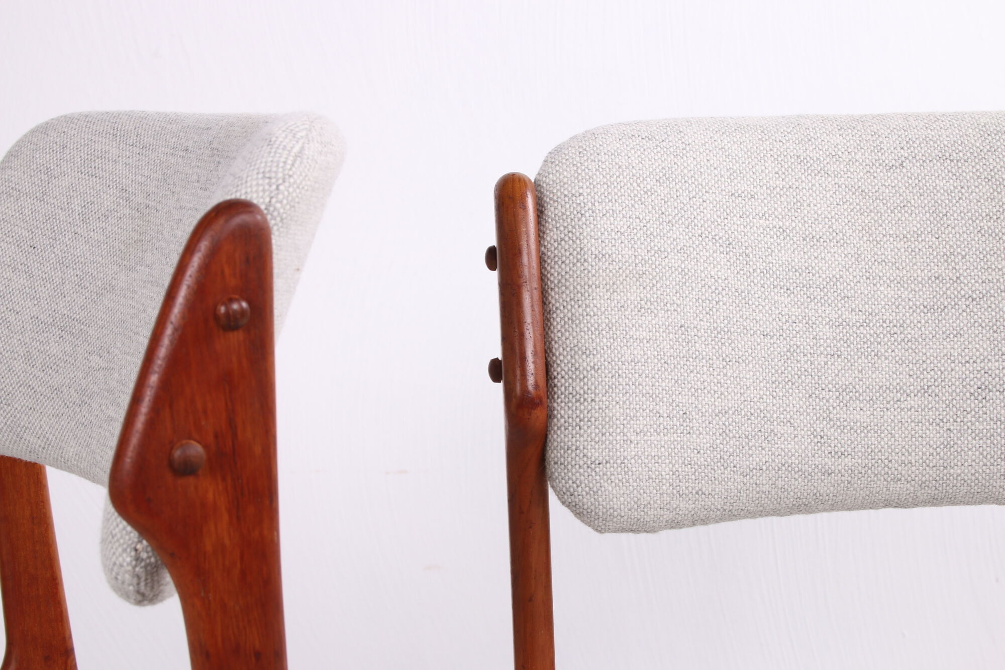 Teak dining room chairs by Erik Buch for Odense Maskinsnedkeri / O.D. Møbler model 49, 1960s