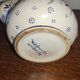 Henriot Quimper earthenware coffee set with floral decoration and elegant blue