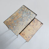 Églomisé glass nesting tables in neoclassical style, Belgium, 1960s