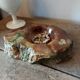 Large vintage alabaster pocket-empty ashtray