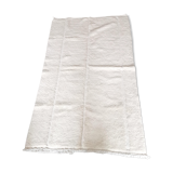 Berber carpet Béni Ouarain plain white with inlaid line patterns