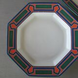5 assiettes creuses COQUET forme Lotus modèle Orénoque