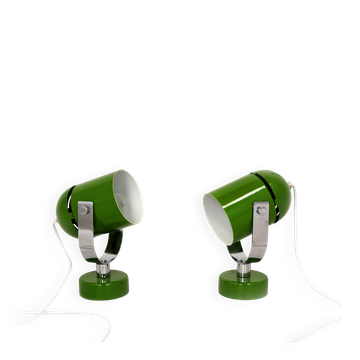 Mid-Century Green Lamps attributed to Stanislav Indra, 1970s, Set of 2