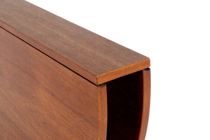 Table de salle à manger pliante en teck danois « Skovlund » - style moderne du milieu du siècle