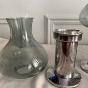 Glass and silver-plated metal photophores Cohr Denmark
