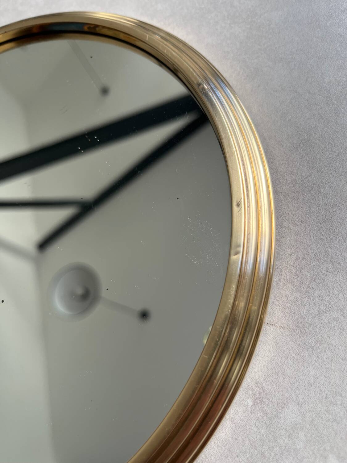 Golden Art Deco mirror plateau