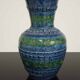 Vase by Aldo Londi for Bitossi 20th century blue background