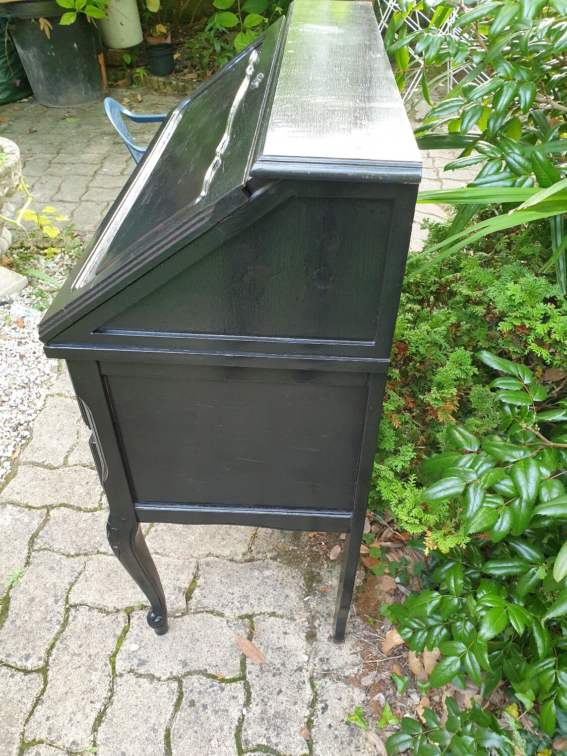 Bureau secrétaire Louis XV noir