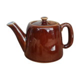 Brown ceramic teapot - vintage