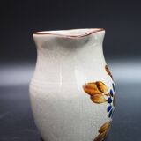 Small stoneware water pot with floral pattern