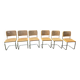 6 mid-century Marcel Breuer B32 Cesca chairs,