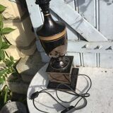 Bronzed ceramic lamp base