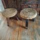 Pair of Audoux Minet stools. 1950.