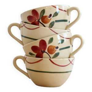 4 tasses à café anciennes - ivoire