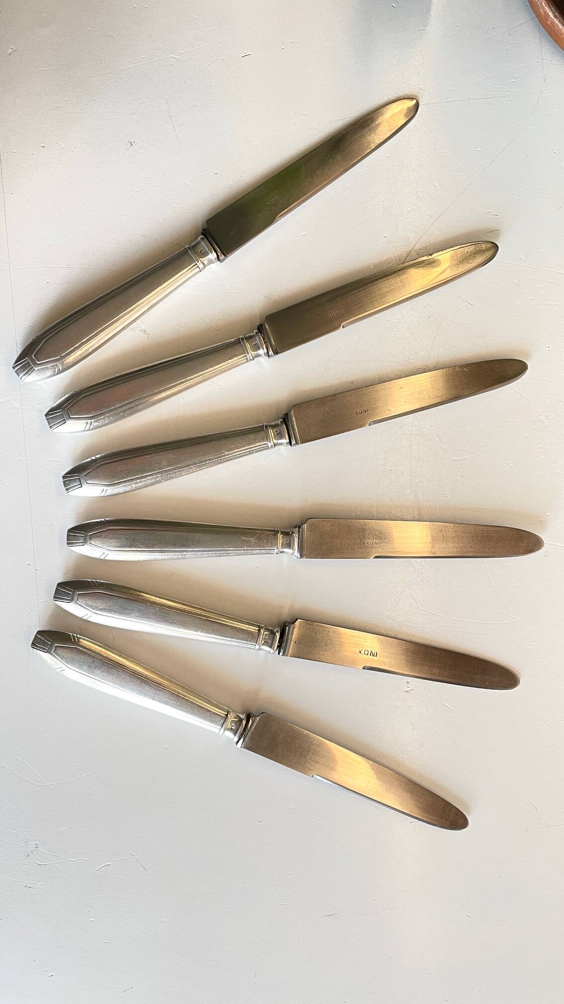 6 Art Deco Dessert Knives