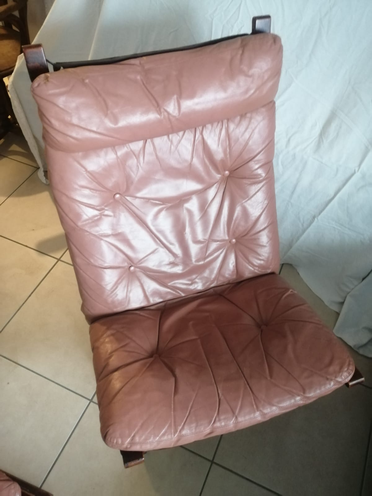 Pair of Scandinavian armchairs and ottoman Ingmar Relling Westnofa 1962
