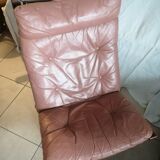 Pair of Scandinavian armchairs and ottoman Ingmar Relling Westnofa 1962