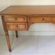 Bureau style Directoire 5 tiroirs et tablettes latérales