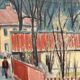 Huile sur toile originale suédoise – « årstadal, Stockholm » – Datée de 1944 – Vintage et encadrée