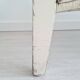 Table basse rotin blanc patiné plateau verre
