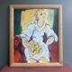 Painting “The girl with the tulips” signed Hanin