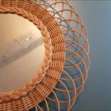 Rattan mirror D 45cm