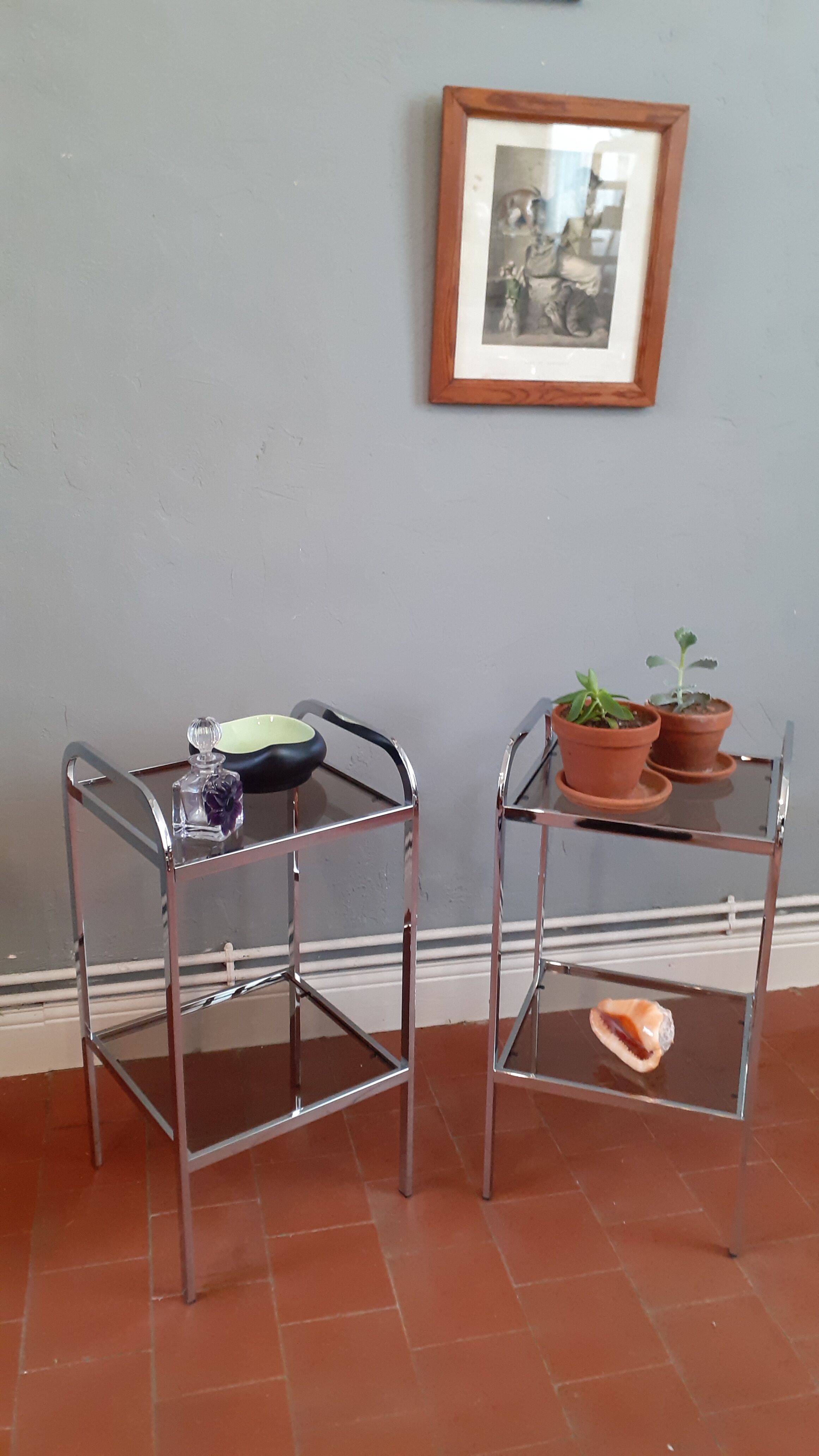 Pair of vintage 70s side table