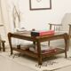 Vintage coffee table in wood and bamboo year 70