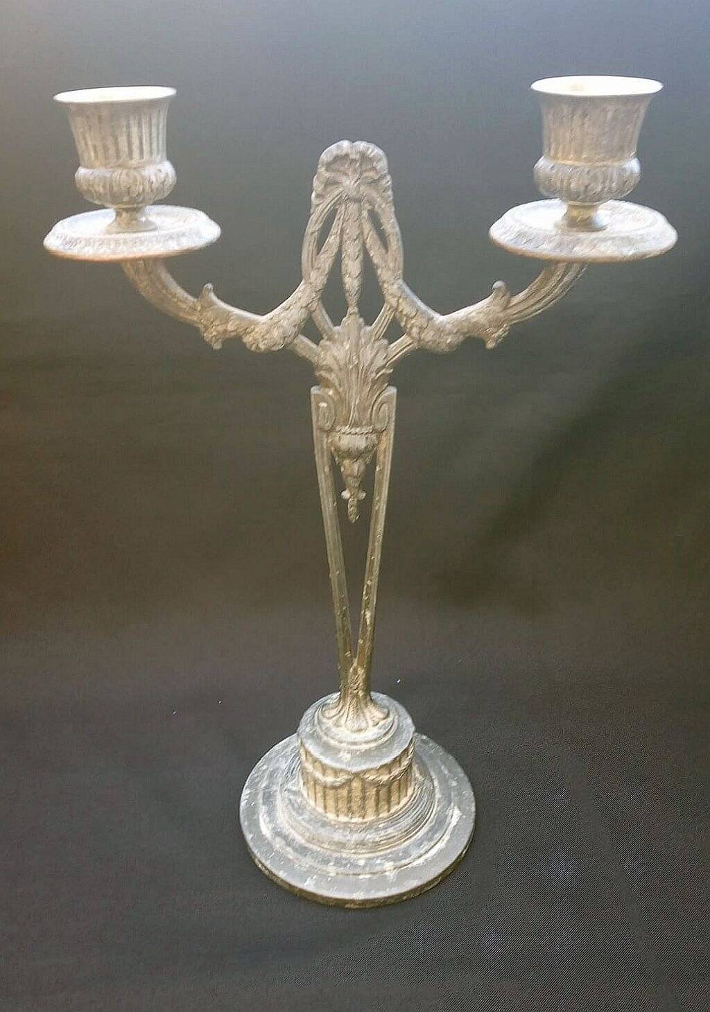 WMF Antique Art Nouveau Candlestick Pair Jugendstil  Germany